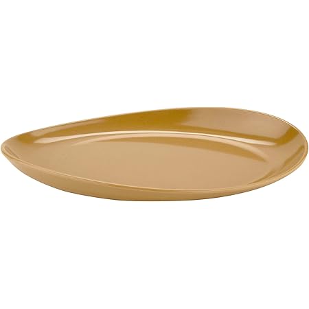 G.E.T. OP-1580-LT Latte 15 Oval Serving Platter Dishwasher Safe Melamine Plastic, Osslo Collection