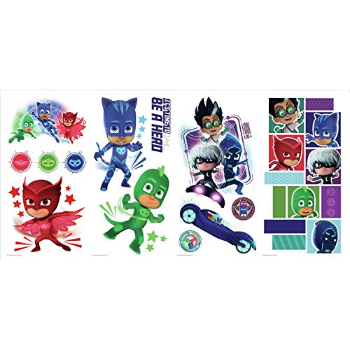 RoomMates PJ Masks RMK3586SCS - Adhesivos de pared (22,8 x 44,1 cm)