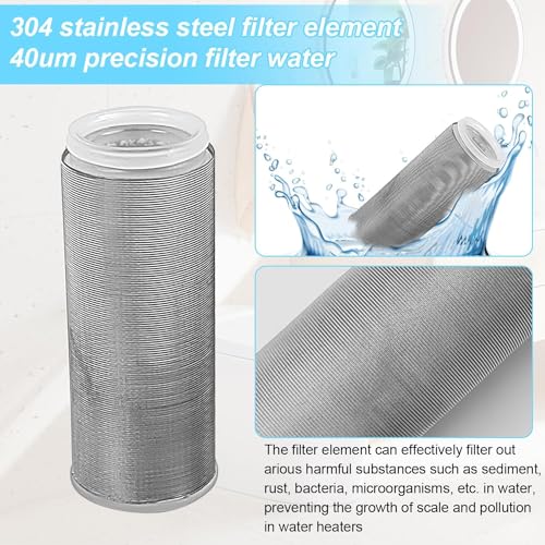 Wasserfilter 1/2 zoll, hauswasserfilter, wasserfilter für wasserleitung Filtert Effektiv Wasserverunreinigungen, für wasserleitung für Duschköpfe, Warmwasserbereiter, Wasserreiniger