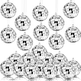 Disco Ball Decorazioni, 20 Pezzi, 2 cm, piccole sfere da discoteca, decorazione, Silver Disco Ball Mirror Disco Ball for Christmas Tree Decoration, per feste, discoteca e Matrimonio