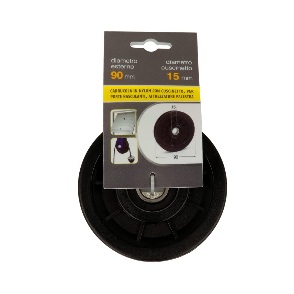 Carrucole Nylon 90mm | Per Porte Garage E Attrezzatura Sportiva