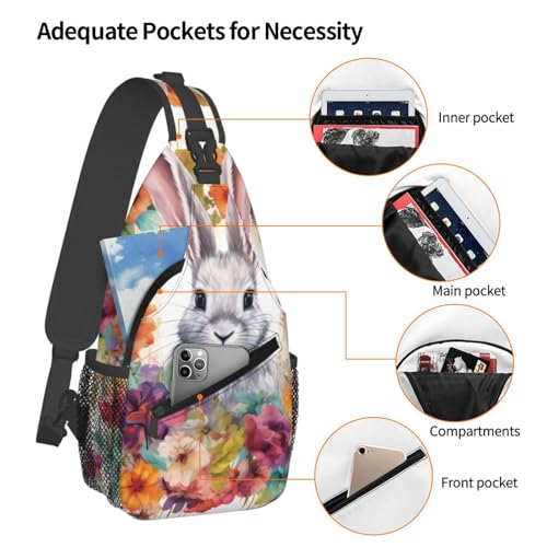 Mochila Sling pequeña para mujer y hombre negra miniatura 4
