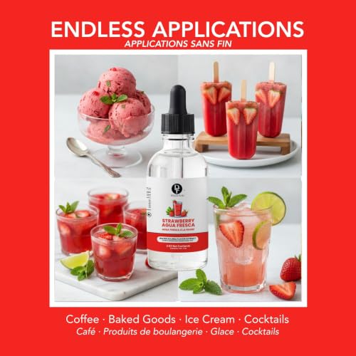 Image of Dolce Flav Strawberry Extract, Agua Fresca, for Drinks, 2oz