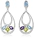 Sterling Silver Multi-Gemstone Tear Drop Earrings