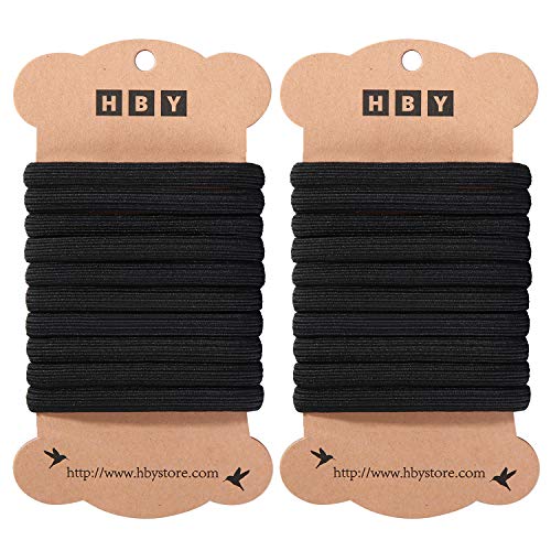 20 Pack: Large Elastics Hair Ties Pony Ponytail Holders for Thick Hair - Stretchy Elastic Hair Bands for Women and Girls