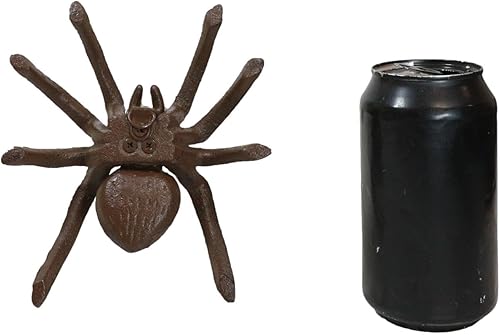 Miniatura 7 de Ebros Gift Escultura de decoración de pared de metal arácnido con acabado de bronce de hierro fundido de 6 pulgadas de largo, tarántula de