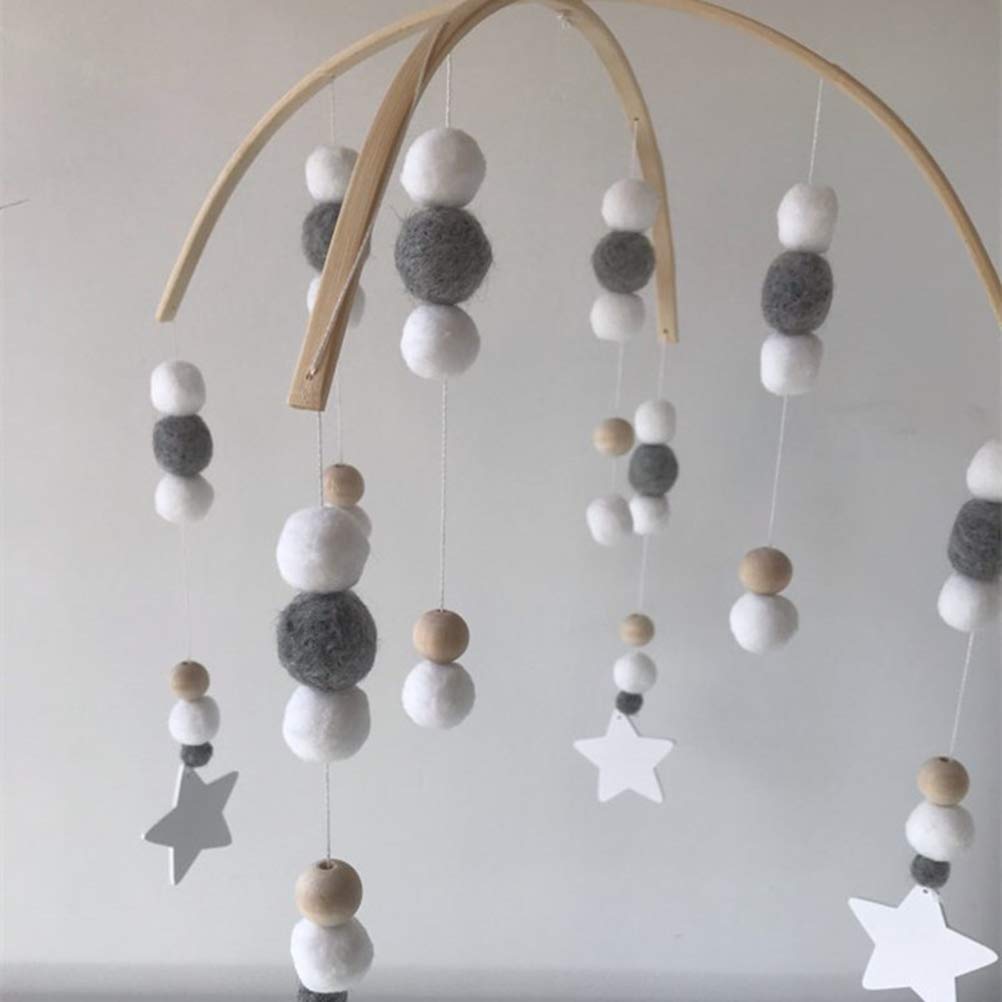 Seasboes DIY Wooden Mobile Frame, DIY Wooden Mobile Frame, Wind Game, Bed Bell Kit, Handmade Toy, Home Decor Decoration, Gift for Children