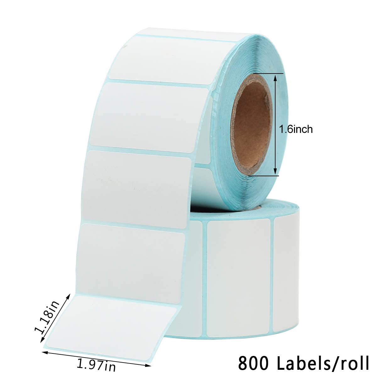 1000PCS Sticky Labels Roll, Food Labels, Self-Adhesive Blank 60×30mm White Removable Label Suitable For Frozen Food, Kitchen, Supermarket, Office