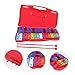HEALSOPTHY 25-Tone Metal Xylophone Musical Instrument for Boys and Girls Educational Music Toy for Early Learning Red with Mallets Cognitive Development Suitable for Toddlers and Children