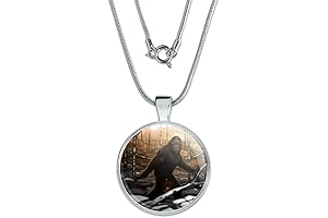 Amusing Bigfoot Pendant Embellished Sterling Silver Plated Chain