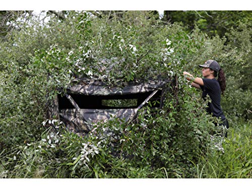 Image of HME Executioner 300D Cervidae Camo Fabric Water Resistant Standing Height 67 inch Three Person Pop-Up Ground Blind
