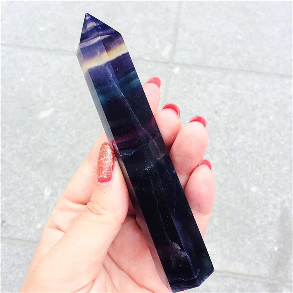 Amazon.co.jp: 天然水晶ラフナチュラルバイオレット蛍石彫刻水晶