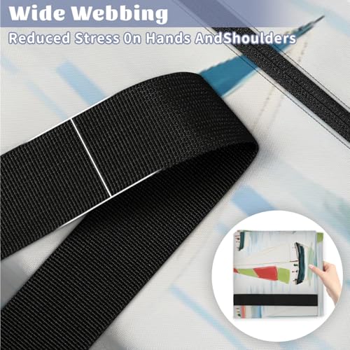 Colorful Sailing Boat Extra Large Moving Bags Heavy Duty Storage Bags Cloth Wrap Around Handles Double Zipper Reusable Convenient Foldable Storage Tote for Travel Camping Space Save4