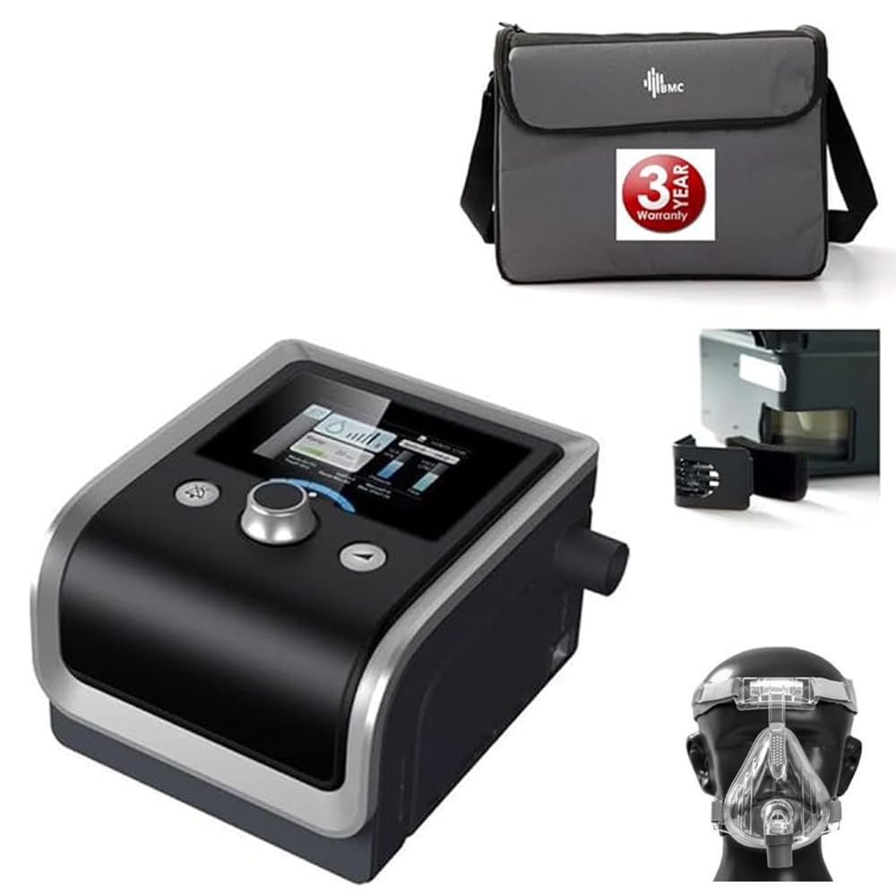 BMC Y-25T GII BPAP Bilevel CPAP Therapy S T S/T Avaps with Target Tidal Volume Apnea COPD Machine without Humidifier with F2 Mask (Medium Size) & Tube (3 YEARS WARRANTY)