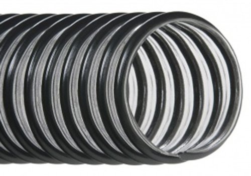 Hi-Tech Duravent EH-L Light-Duty Series PVC Vacuum Duct Hose, Clear, 4" ID, 4-1/2" OD, 25' Length