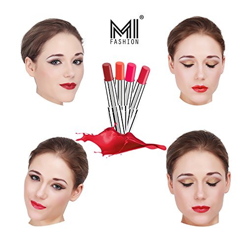Image of MI FASHION Lipstick Combo Soft Matte Lipstick (Brown Sugar, Coral Glamour, Rosy Pink, Mauve) - 3.5 Grams Each