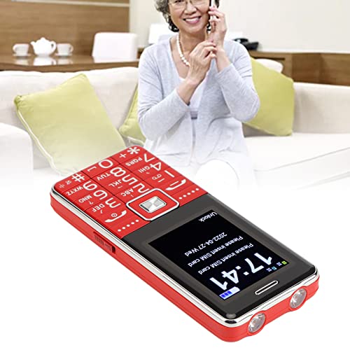 Ashata Big Button Mobile Phone For Elderly, Upgraded Gsm Unlocked Senior Cell Phone With Sos Emergency Button And Torch, Dual Card Dual Standby, Loud Voice, 6800Mah Battery(Red) #TOP5