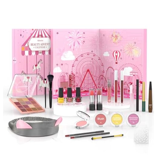 Calendario Adviento 2023, Makeup Set de Maquillaje Calendario de Adviento con 24 de Cosméticos, Regalo ideal para de Nochebuena, Navidad, Festival