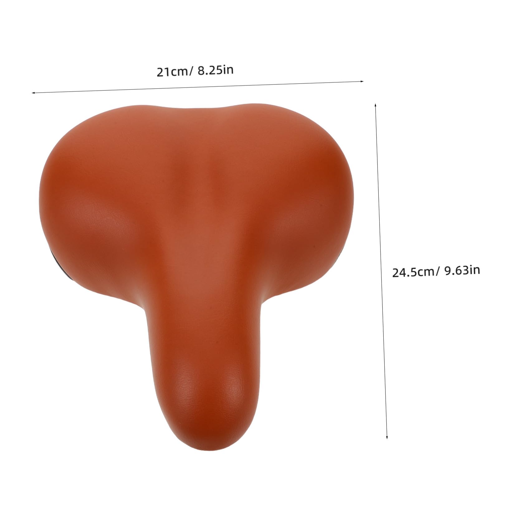 Asiento de Bicicleta Acolchado Ancho Marrón para Montaña y Eléctrica | Pu, Acero al Carbono y Esponja, Alivio de Presión en Cadera, Ajuste para Mujeres y Hombres