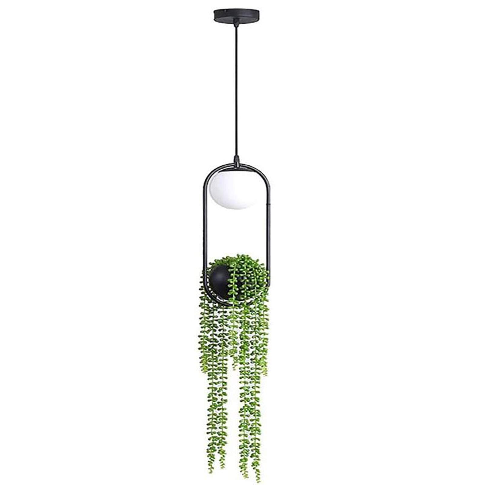 lampy wiszące, 1 Lekka metalowa lampa wisząca dekoracyjna sufitowa kompatybilna z restauracją, domową sypialnią, nowoczesny żyrandol LED - czarny 10 x 40 cm, żyrandole