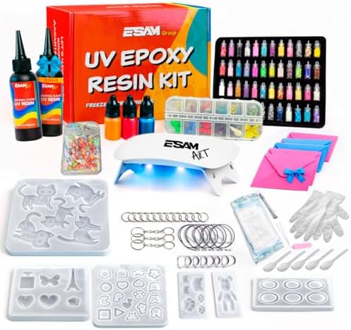 ESAM Group UV Resin Jewelry Making Kit for Kids, Teens & Beginner...