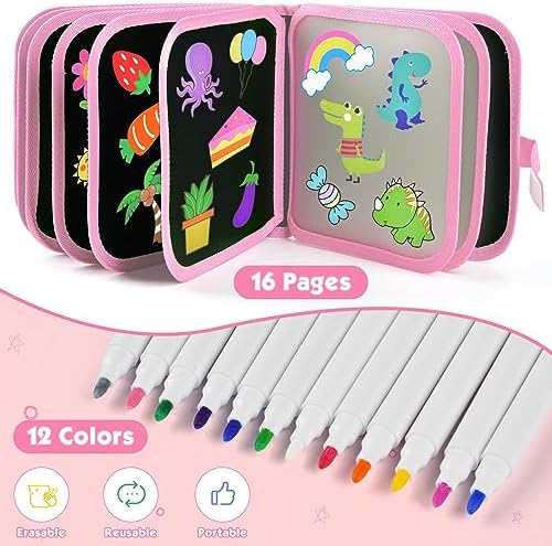 Erasable Drawing Book for Kids, Unicorn Toys for Kids Educational Toys, Doodle Pads Preschool Toys for 3+ Year Old Kids Christmas Birthday Gifts 3 515BFJWOwLL. AC