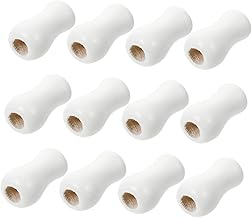 Garneck 24 Pçs Cortina Pingente De Madeira Persianas De Madeira Branca Cortinas Brancas Persianas Marrons Cabo Cego De Segurança Puxadores De Cabo De Cego De Madeira Acessórios Para Cegos