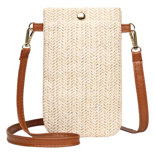 Bolso Bandolera Para Mujer, Bolsa de Bandolera de Paja, Bolsitos para Moviles, con se Puede Separar Los Hombros