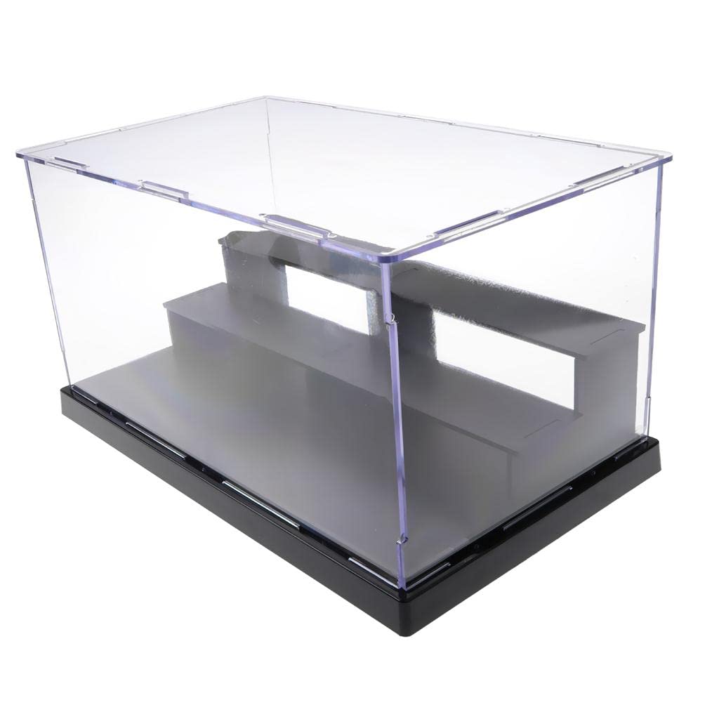 Vitrina acrílica Transparente a Prueba de Polvo, Vitrina acrílica con escalones extraíbles for Modelos de Anime 10"x6.1"x6.8"