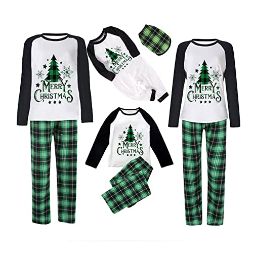 Lizxun Christmas Pajamas for Family Christmas Pjs Matching Sets Red Plaid Christma Pajama Family Xmas Holiday Sleepwear Set3