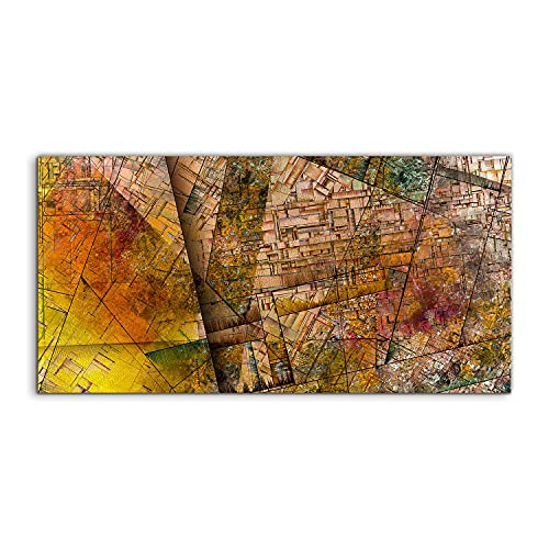 Tableau en verre trempé Coloray déco murale salon moderne 120x60 cm