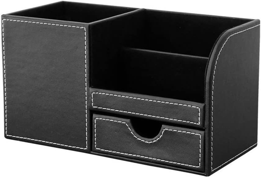 1pcs PU Leather Multi-function Desk Stationery Organizer Storage Box Pen/Pencil,Cell phone, Business Name Cards Remote Control