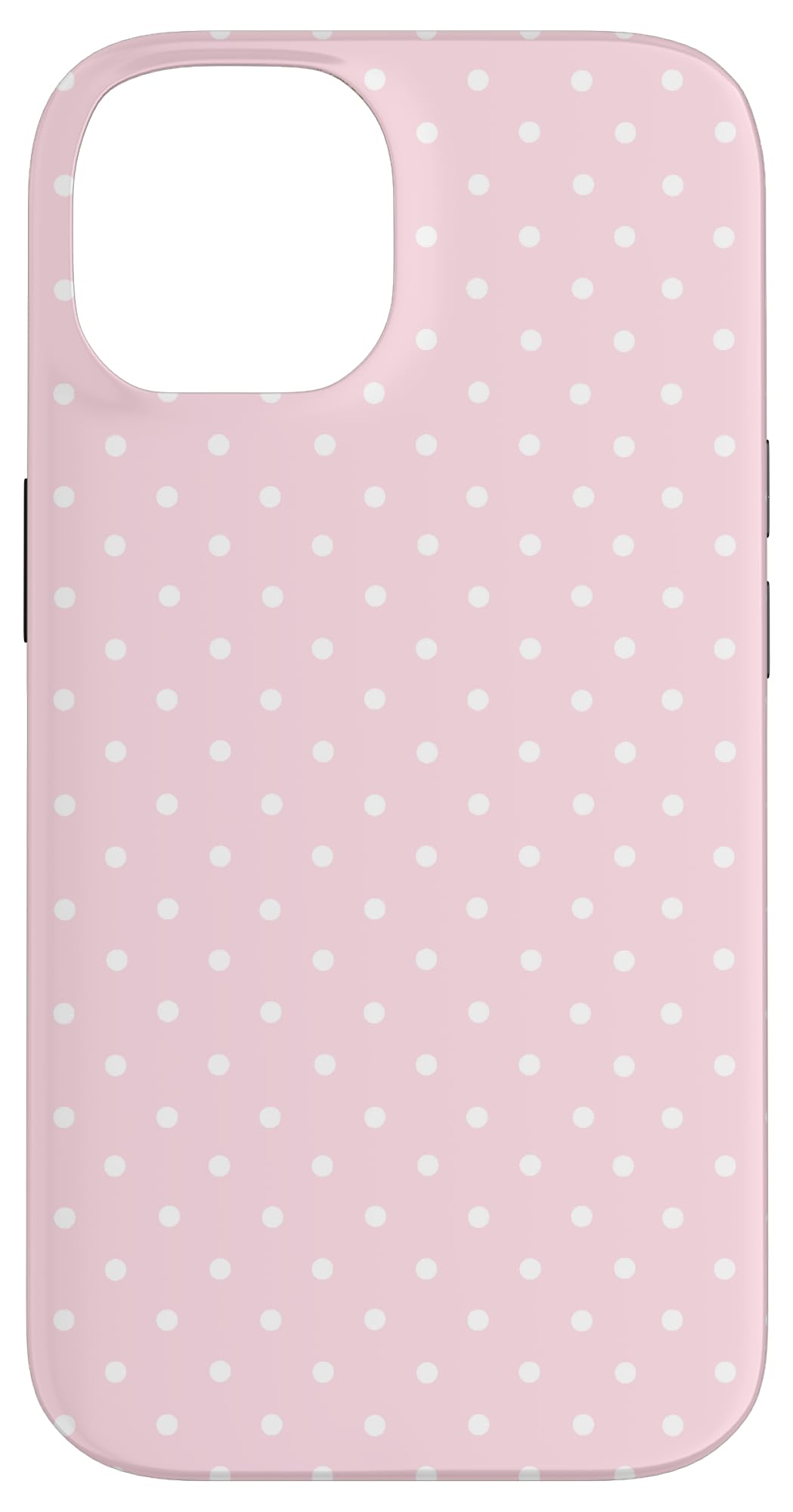 Cute Soft Light Pink and White Polka Dot Pattern Minimalist Case for iPhone 14