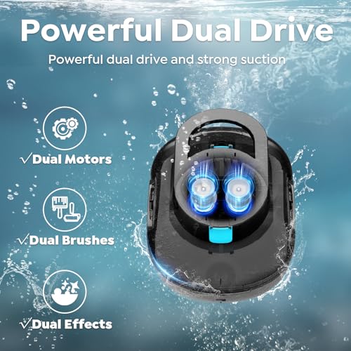 Image of S1 Pro Cordless Robotic Pool Cleaner, 130-Min Runtime, Cleans Up to 1,292 Sq.Ft, Dual-Motor Pool Vacuum, Automatic Cleaner with Large Filter Basket, Fast Charging & Self-Parking (Graphite Gray)
