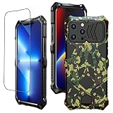 KumWum Armor Phone Case for iPhone 13 Pro Military Grade Protective Heavy Duty Full Body Cover Alumi