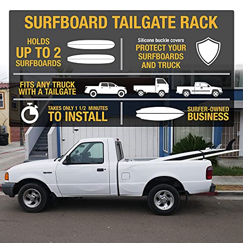 Surfboard Tailgate Pad For Shortboard Longboard Sup - Strong And Secure, Fits All Trucks #TOP1