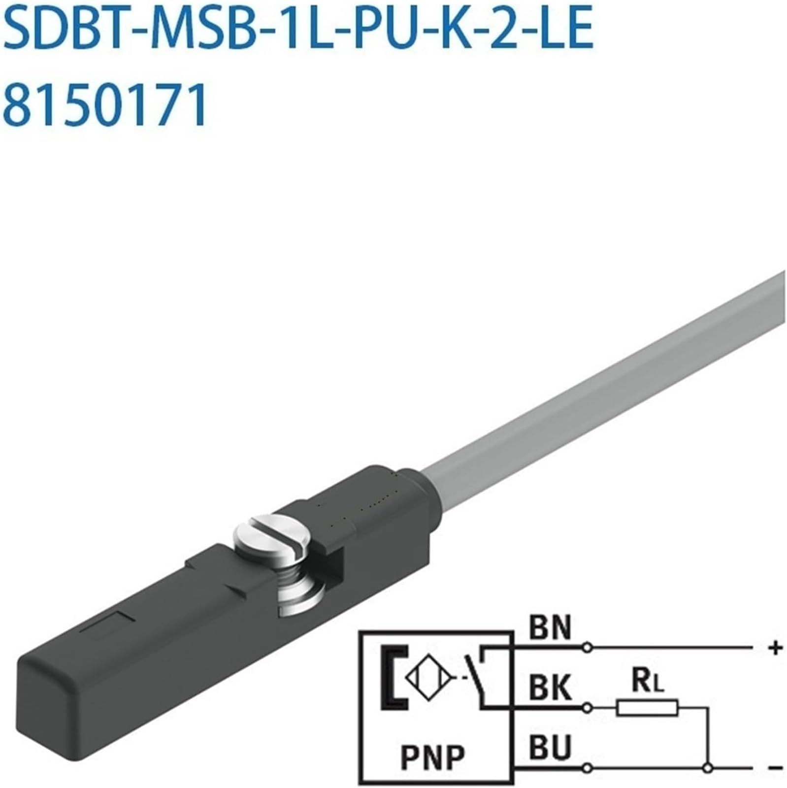 Sensor de posición industrial SDBT-MSB-1L-PU-K-2-LE, interruptor proximidad magnético PNP for cilindros aire .0613