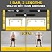 HOXWC Pilates Equipment, Portable Pilates Bar Kit with Resistance Bands, Professional Adjustable Heavy Duty Squat Workout Equipment for Men, Home Gym Muscle Strength Training, Full Body Exercise