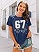 67 Shirt for Women Ice Cream Drip Meme T-Shirt Funny Six Seven Gen Alpha Slang Tee 67 Hand Math Graphic Top