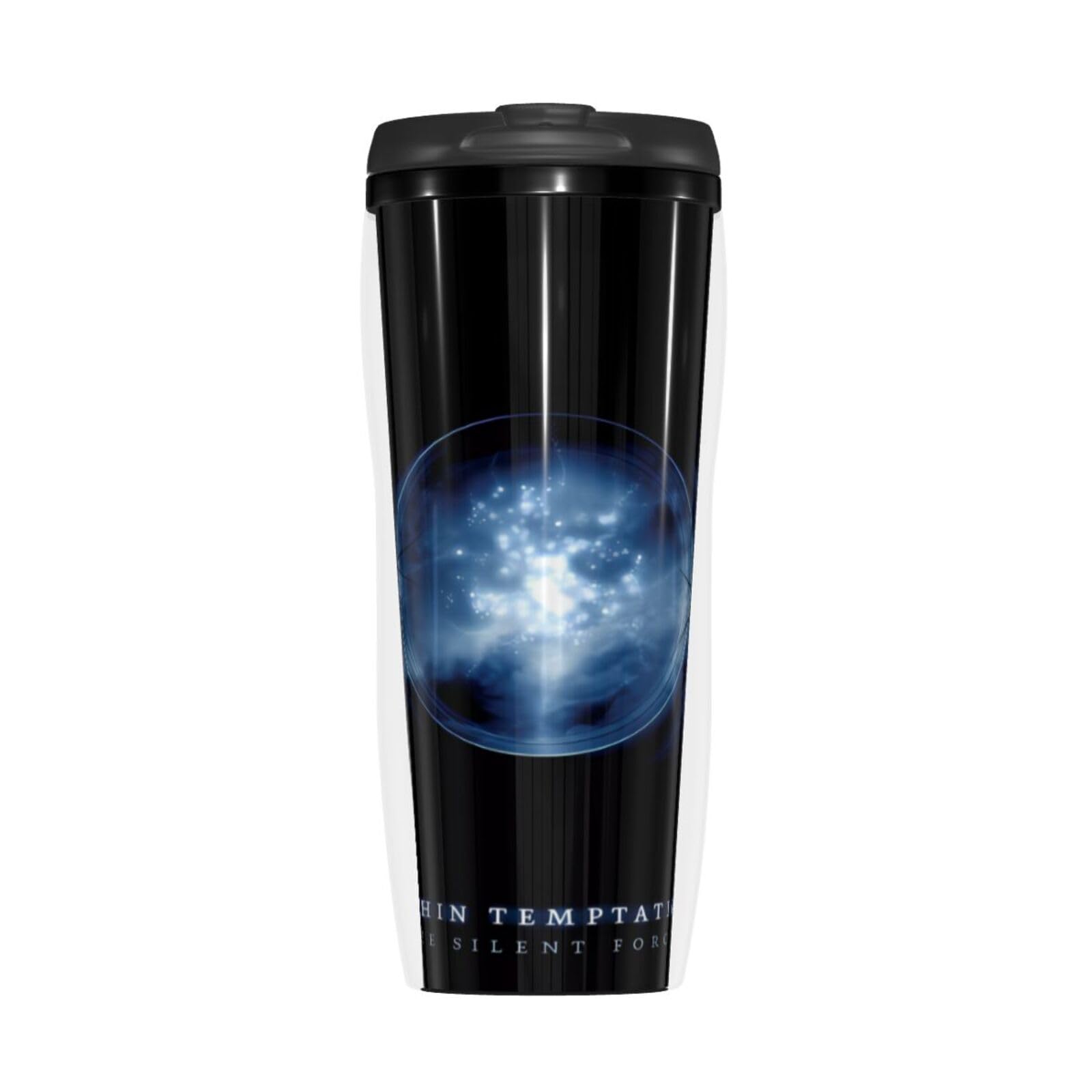 NEWCREATEES Water Bottle Within Rock Temptation Band 12 OZ Coffee Mugs Double-Layer Insulated Water Bottle With Lid Coffee Tumbler for Sports Gym Travel Outdoor