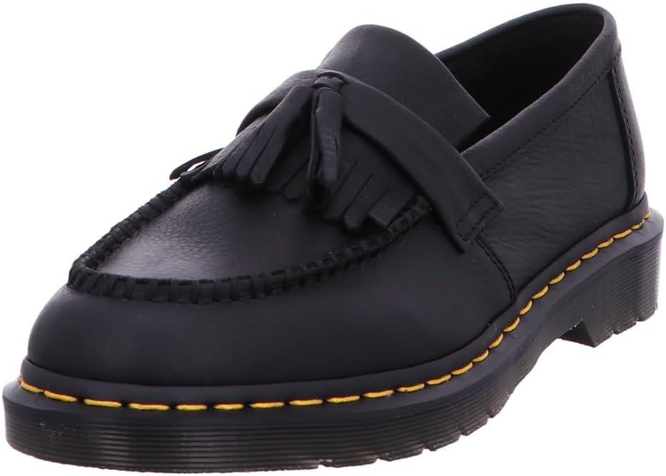 Dr. Martens Unisex Adult Adrian Yellow Stitch Leather Loafers