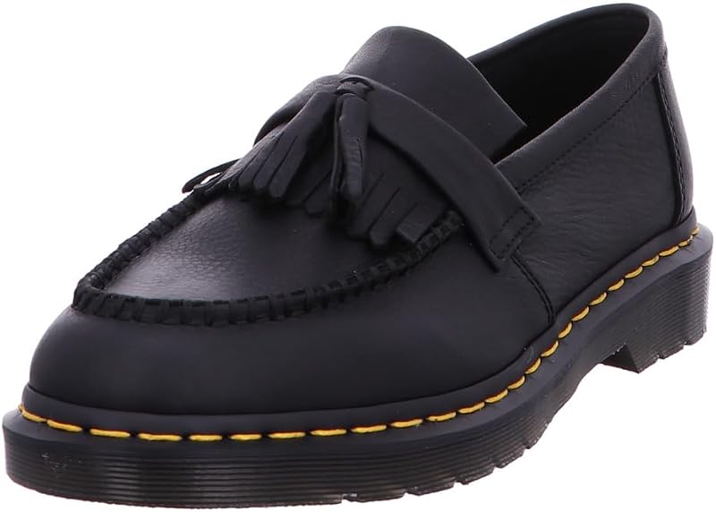 Dr. Martens Unisex Adult Adrian Yellow Stitch Leather Loafers