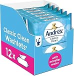 Andrex Washlets Flushable Toilet Tissue Wipes - 12 Packs (40 Per Pack, Total 480) by Andrex