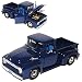 Produktbild Ford F100 Pick-up 1956 Dunkel Blau Pritsche Oldtimer 1/24 Motormax Modell Auto mit individiuellem Wunschkennzeichen