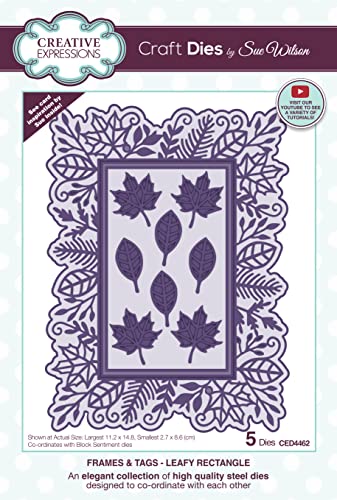 Creative Expressions Sue Wilson-Frames & Tags-Daisy Rectangle-Craft, Metal, Largest die 11.3 x 15.1 cm - Image 2