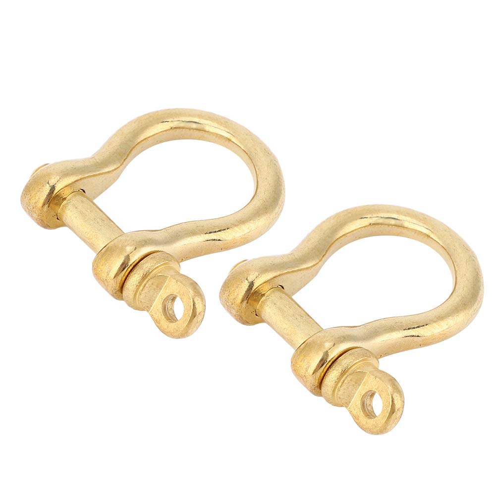 PATIKIL D-ring beugel, 4 stuks 6mm binnenbreedte puur messing pin beugel U-type sleutelhanger sleutel haak kleine boog beugels voor DIY kunst leer vervanging