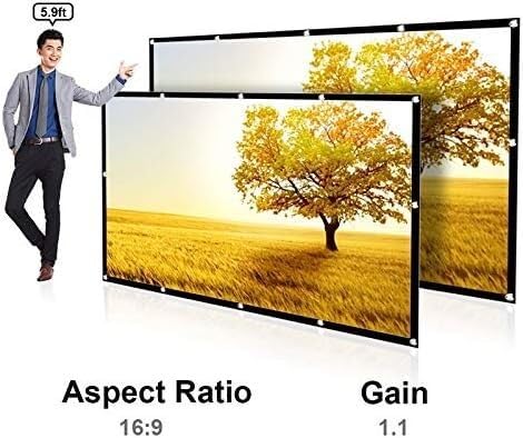 Pantalla de proyección portátil de 120 pulgadas 16:9 plegable miniatura 2