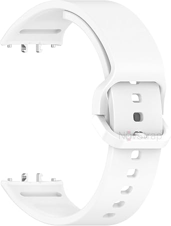 NovStrap Samsung Galaxy Fit 3 ile Uyumlu Kordon Kayış Yumuşak Silikon Klasik Kordon 2-BEYAZ