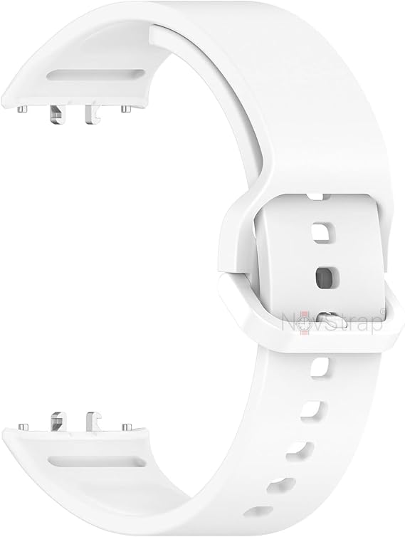 NovStrap Samsung Galaxy Fit 3 ile Uyumlu Kordon Kayış Yumuşak Silikon Klasik Kordon 2-BEYAZ