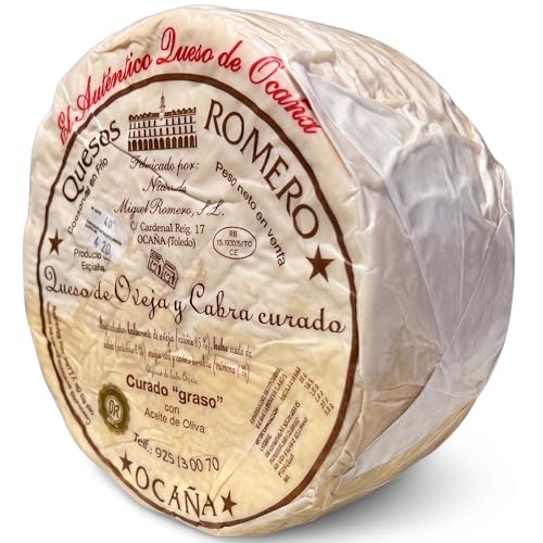 Queso Curado Artesano Oveja y Cabra Leche Cruda en Aceite Pieza Entera 3 kg